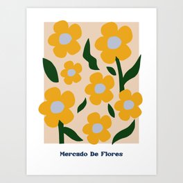 Flower Market Art Print