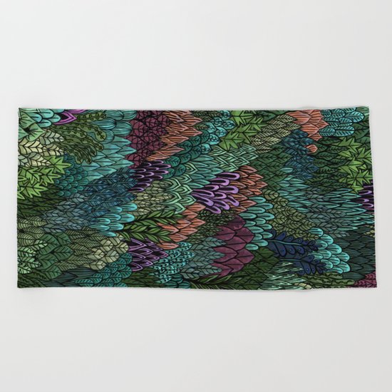 July Leaves Beach Towel