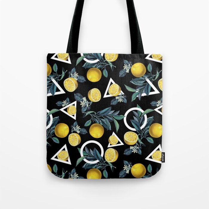 Geometric and Lemon pattern II Tote Bag