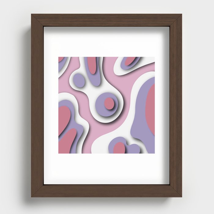 Geometric color mountain 13 Recessed Framed Print