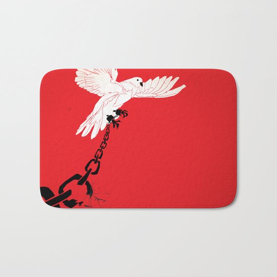 Glue Network Print Series "Justice & Freedom" Bath Mat