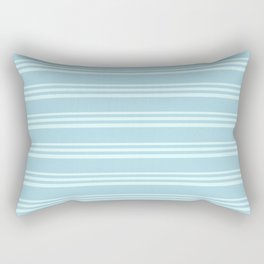 [ Thumbnail: Light Cyan & Light Blue Colored Lined/Striped Pattern Rectangular Pillow ]