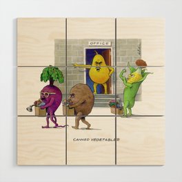 Canned Vegetables Wood Wall Art