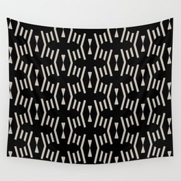 Black and Taupe Vertical Stripe Chevron Pattern - Diamond Vogel 2022 Popular Colour Palatine 0370 Wall Tapestry