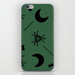 Moons & Stars Atomic Era Abstract Forest Green iPhone Skin