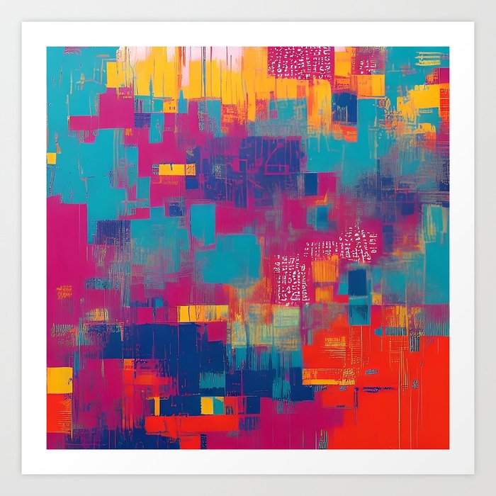 SEE IT IN COLOUR - Modern contemporary abstract colourful art Art Print