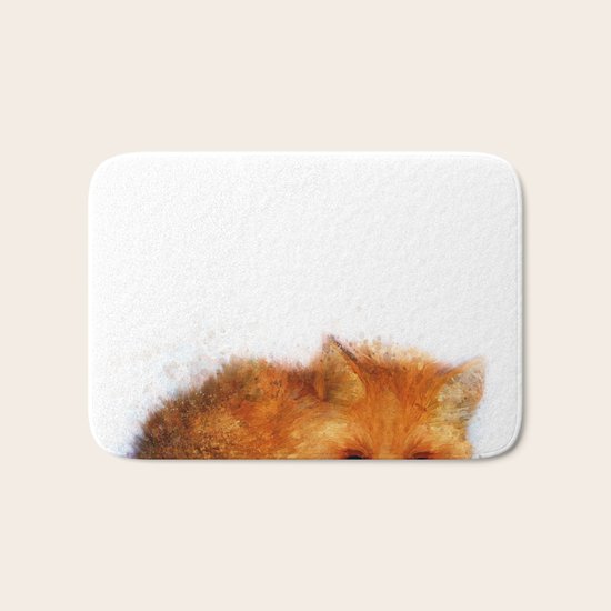 Shy Red Fox Bath Mat