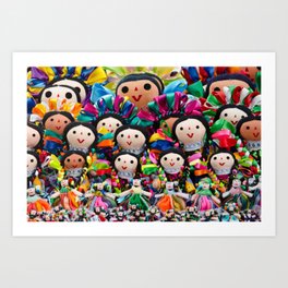 Traditional Mexican dolls Art Print