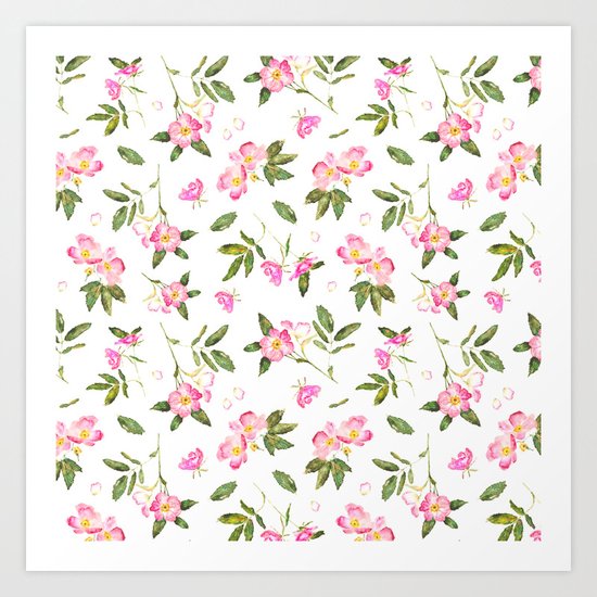 Wild roses Art Print