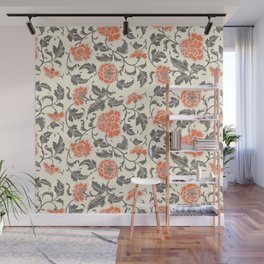 Elegant oriental floral pattern Wall Mural