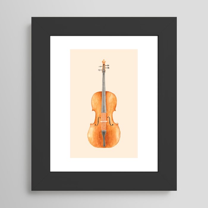 Cello - Watercolors Art Print by Florent Bodart / Speakerine