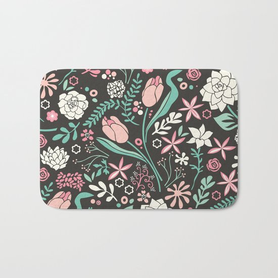 Tulip flowerbed Bath Mat