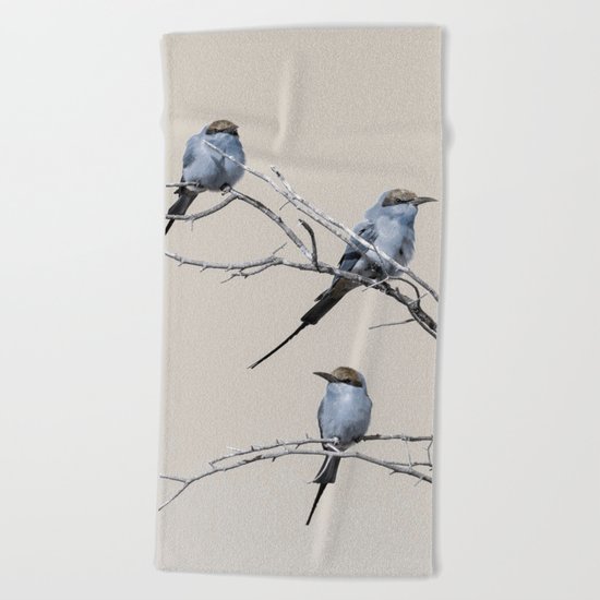 blue birds Beach Towel