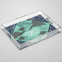 Lunar Moth Print Acrylic Tray