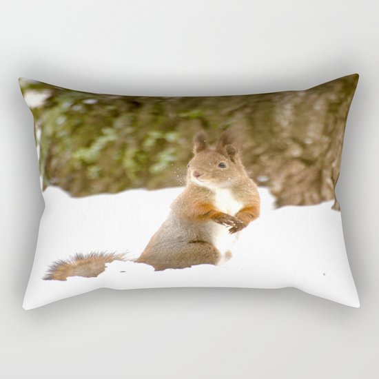 Cute Squirrel In The Forest Rectangular Pillow
