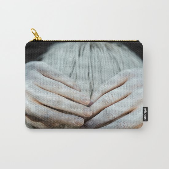 White hair Carry-All Pouch
