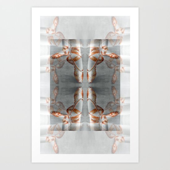 Ballet Shoe Orange reflection Art Print