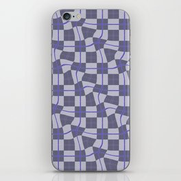 Warped Checkerboard Grid Illustration iPhone Skin