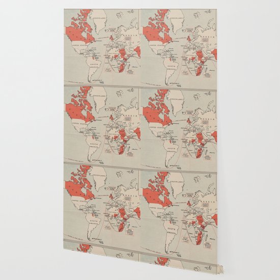 Vintage British Empire World Map 1916 Wallpaper By Bravuramedia