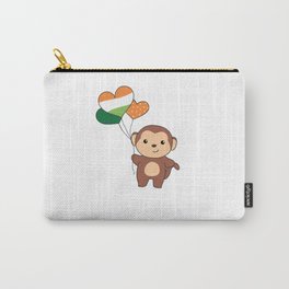 Monkey With Ireland Balloons Cute Animals Carry-All Pouch