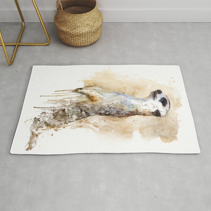 Watercolor Painting - Meerkat Sentinel Rug