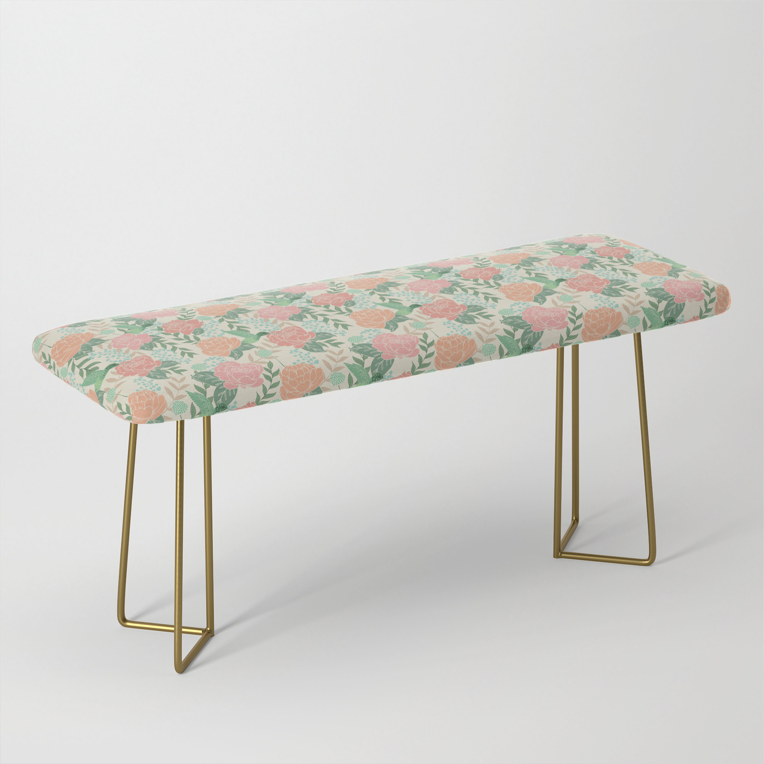 Victorian Garden With Hummingbird Bench By Latheandquill Society6