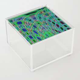 Psychedelic Bright Neon Green Abstraction Acrylic Box