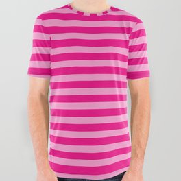 Striped 2 Magenta All Over Graphic Tee