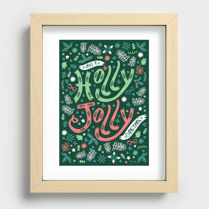Have a Holly Jolly Christmas  Recessed Framed Print