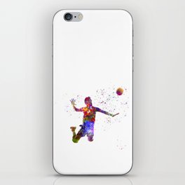 Volleyball player in watercolor iPhone Skin