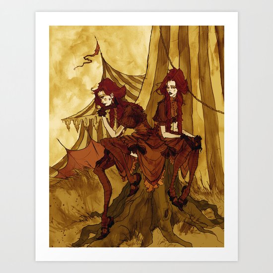 The Conjoined Twins Art Print
