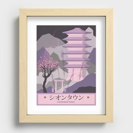 Lavender Town Vintage Poké Poster Recessed Framed Print