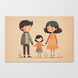 Brother and sister love Canvas Print