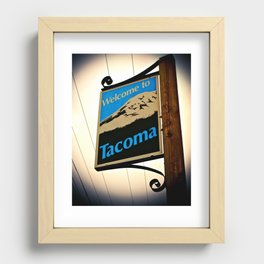 Welcome to Tacoma Recessed Framed Print