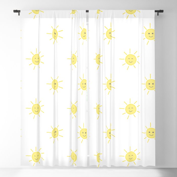 Whimsical Sun Blackout Curtain