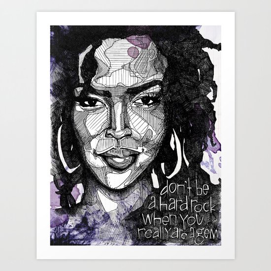 Lauryn Hill Art Print By Sarahannedinardo Society6