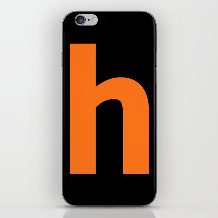 letter H (Orange & Black) iPhone Skin