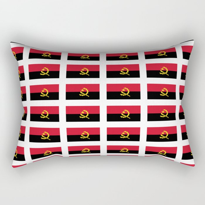 flag of angola -angolan,luanda,angolano,angolana Rectangular Pillow