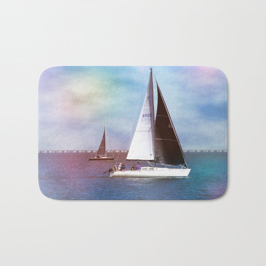 Sail Boats Bath Mat