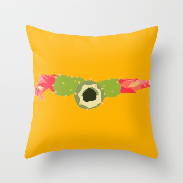 Prickly Bloom Throw Pillow