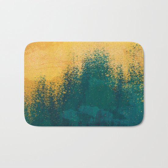 Gold Rush Peacock Bath Mat