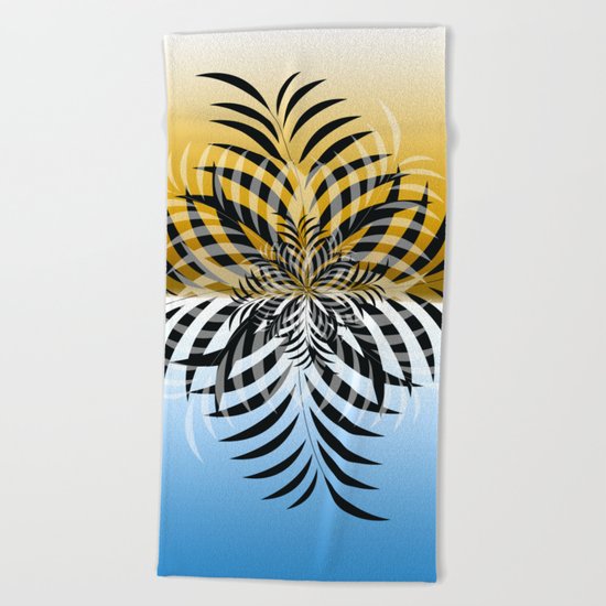 color leaf 1 Beach Towel