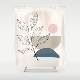 Abstract Organic Botanical Shower Curtain