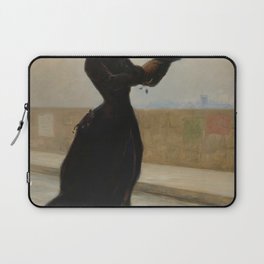  A windy day  woman with umbrella Edouard Bisson (French, 1856–1939) Édouard Bisson Academic Genre p Laptop Sleeve