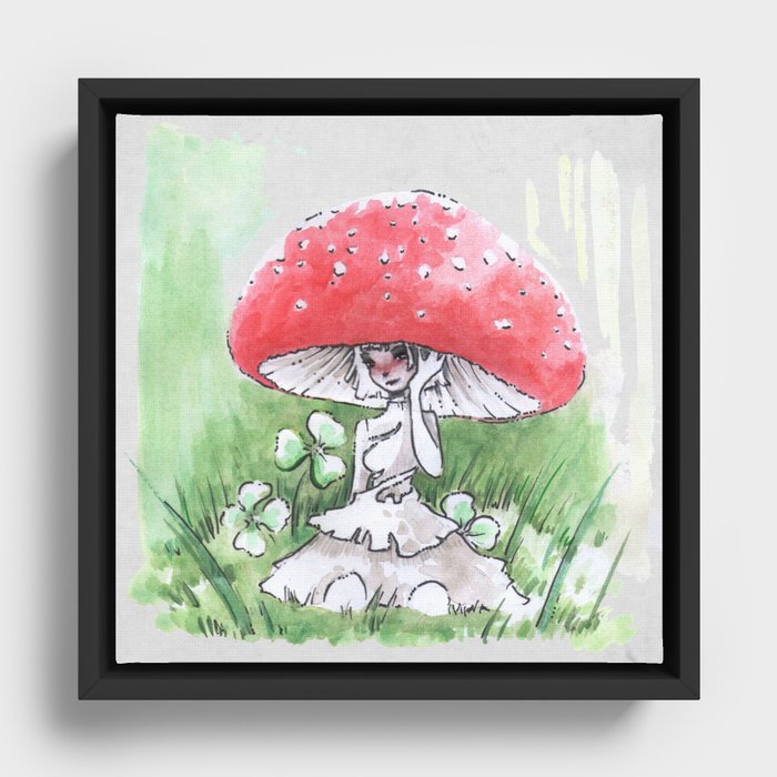 Empire of Mushrooms: Amanita Muscaria Framed Canvas