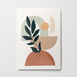 Soft Shapes IV Metal Print | Minimal, Pattern, Plant, Shape, Modern, Flowers, Minimalist, Leaf, Summer, Branches 