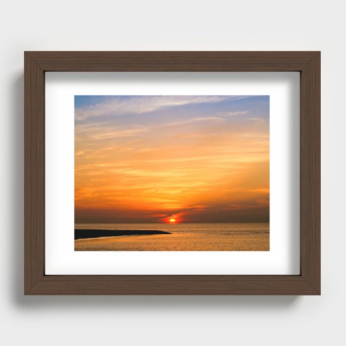 East Coast Sunrise Recessed Framed Print