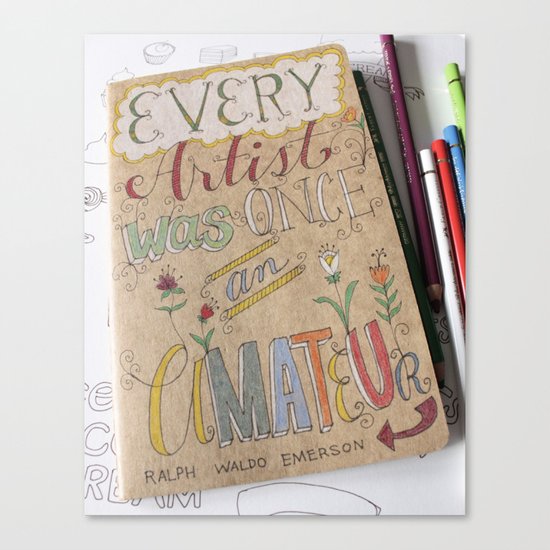Amateur To Artist Canvas Print