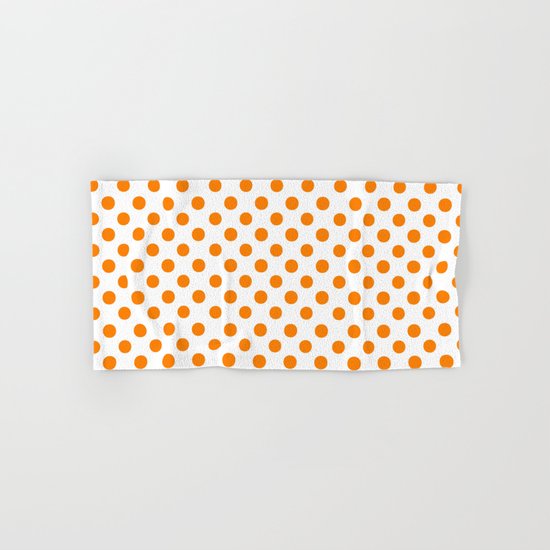 Polka Dots (Orange/White) Hand & Bath Towel