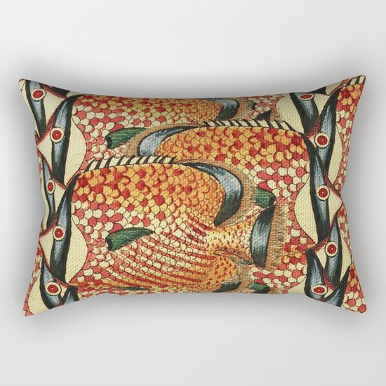 Crowd Fish Rectangular Pillow